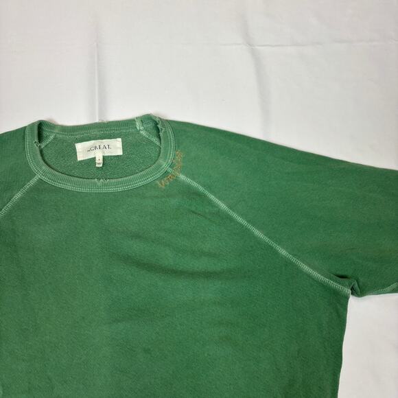 The Great The College Oversized Crew Sweatshirt Women's 0 XS Warrior Chainstitch - Picture 2 of 10